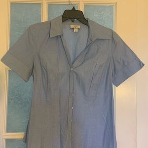 Light blue lady button down top